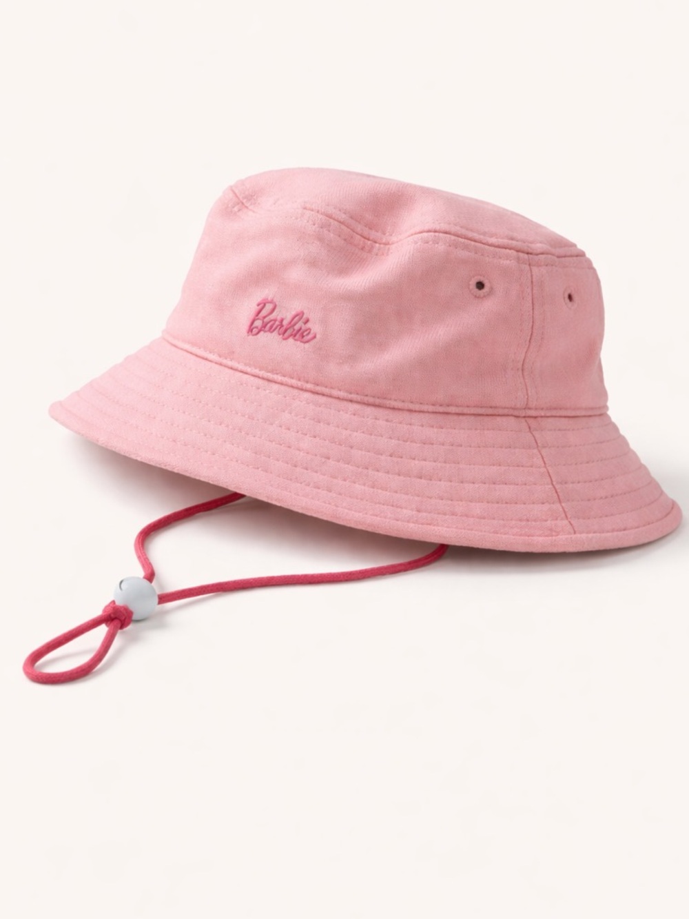 Barbie x Love Your Melon Pink Bucket Hat Adjustable Chin Strap Summer